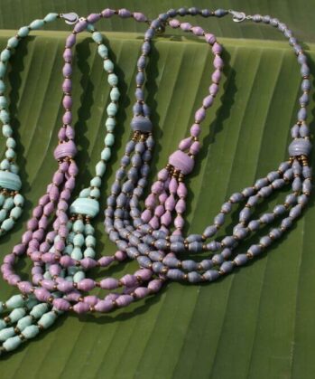 KALiARE-Ketten Modell Aida in den Farben Mint, Rose und Grau-Blau