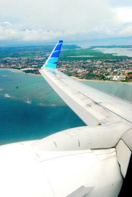 Sicht aus einem Flugzeug