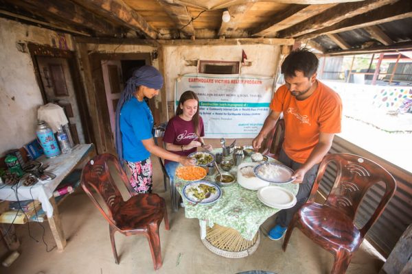 Abendessen in der Gastfamilie