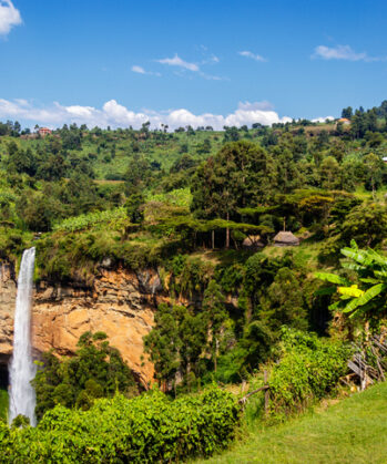 Sipi Wasserfälle in Uganda. Karmalaya in Uganda.