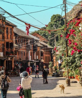 Straßen von Bandipur Nepal