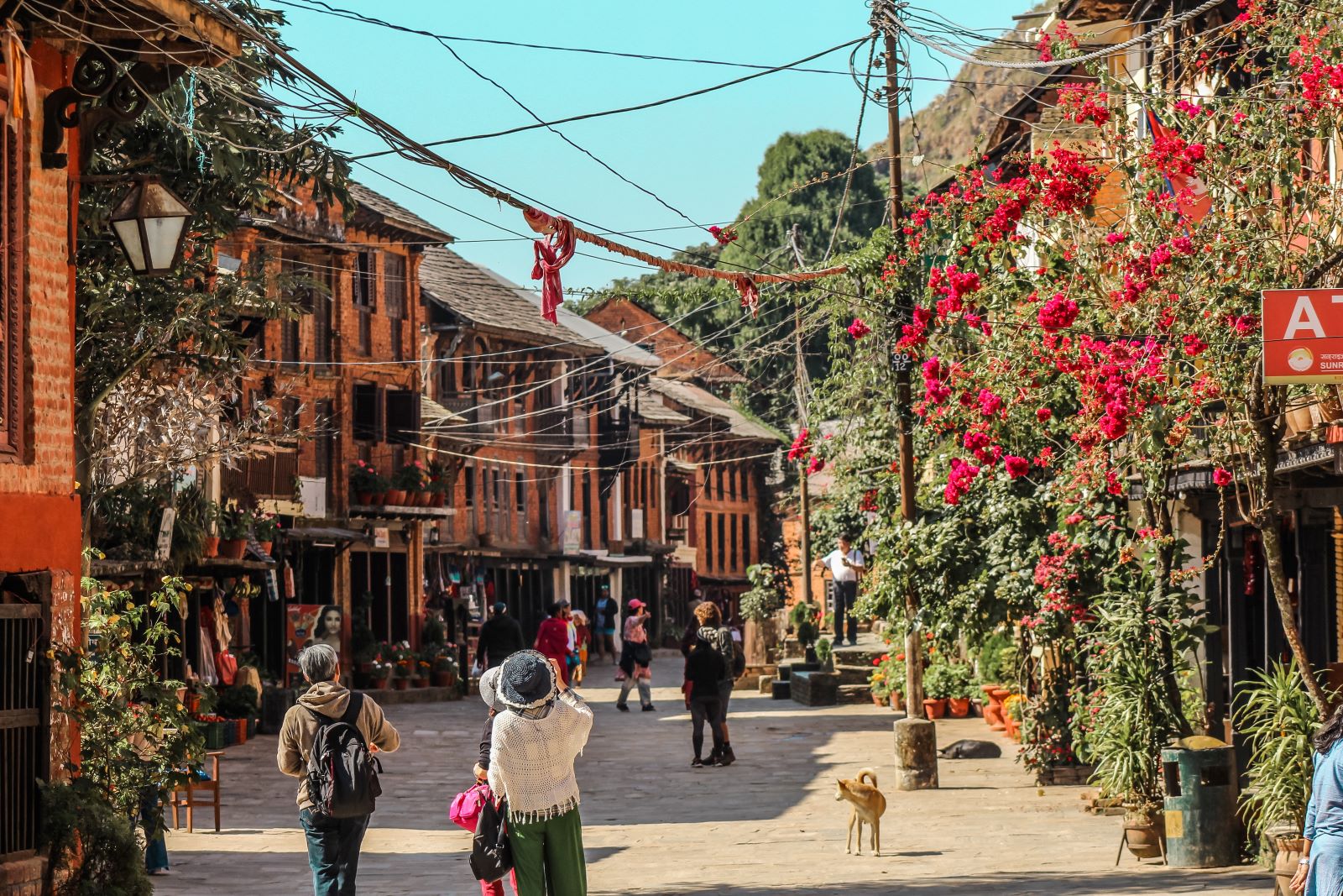 Straßen von Bandipur Nepal