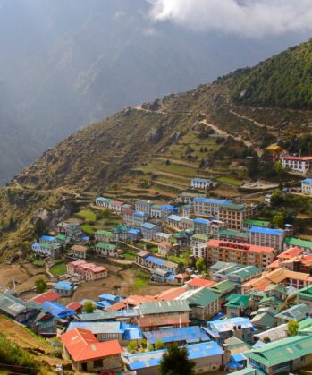 Dorf Namche Bazar auf dem Weg zum Everest BC